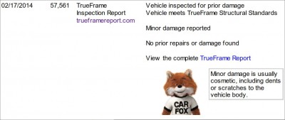 TrueFrame's Carfax Update