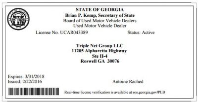 how to get a car dealership license in georgia