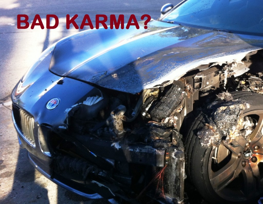 fisker karma catches on fier because of failed battery