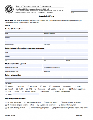 Texas Insurance Commissioner Complaint– Diminished Value Georgia, Car ...