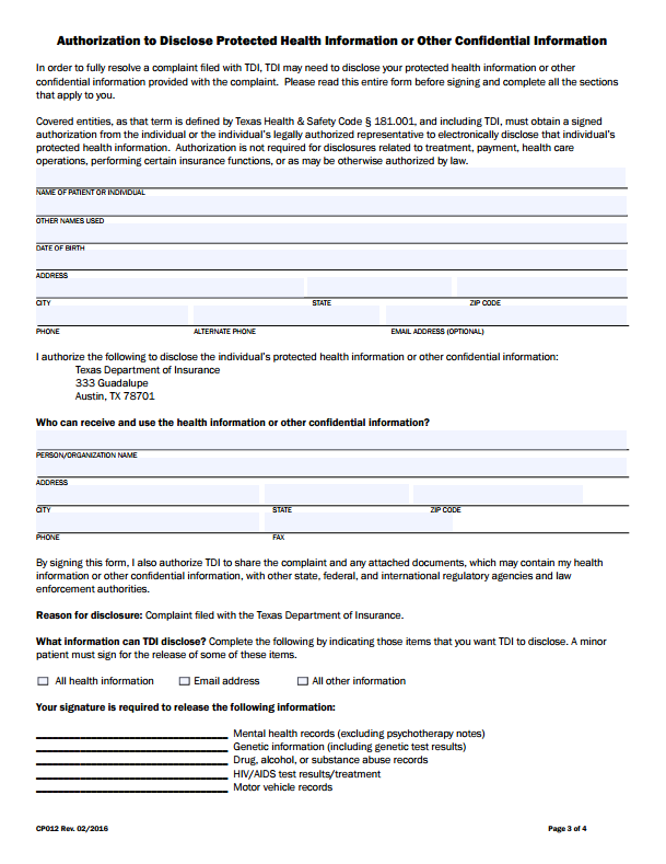 Consumer protection complaint form