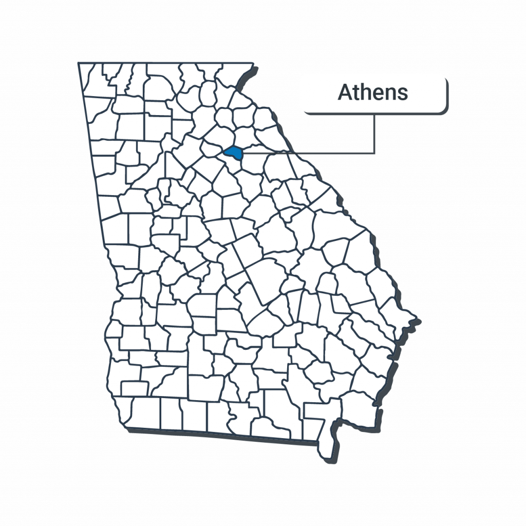 Athens Map Illustration