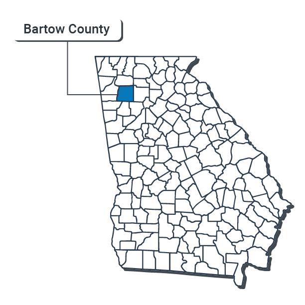 Bartow County Map Illustration