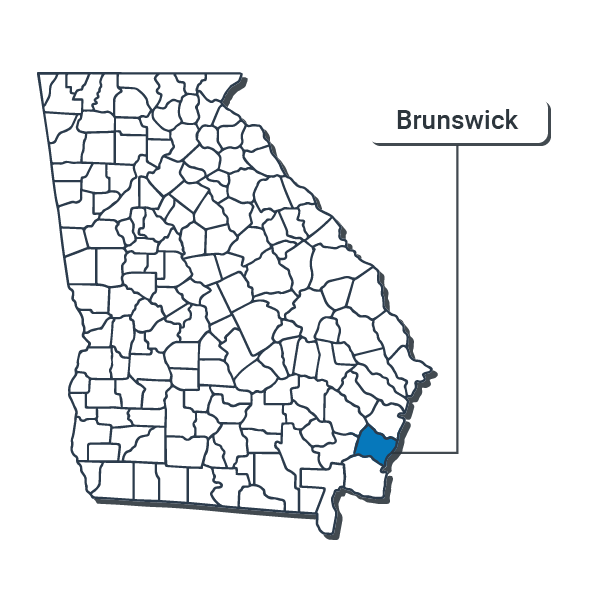 Brunswick County- -Map Illustration