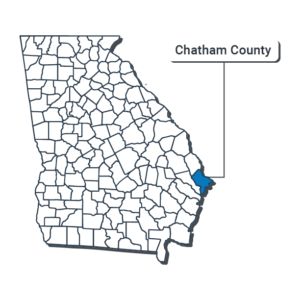 Chatham County Map Illustration