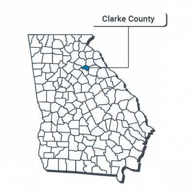 Clarke County Map Illustration