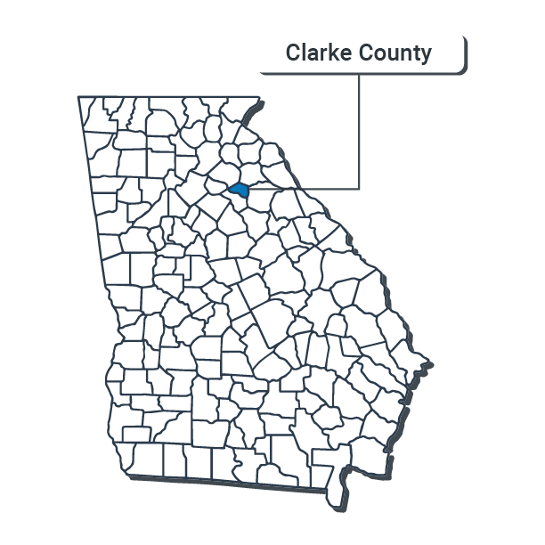 Clarke County Map Illustration