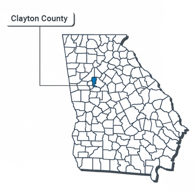 Clayton County Map Illustration