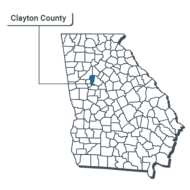Clayton County Map Illustration