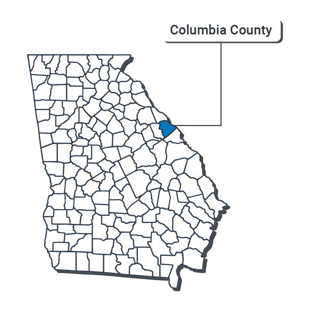 Columbia County Map Illustration