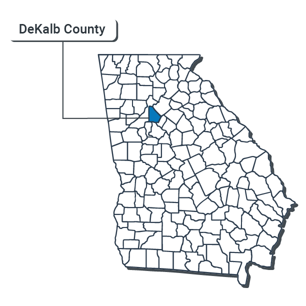 DeKalb County Map Illustration