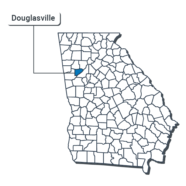 Douglasville Map Illustration