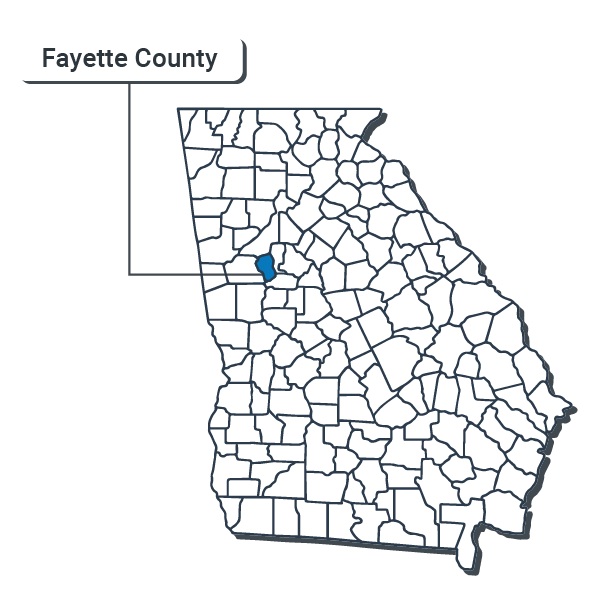 Fayette County Map Illustration