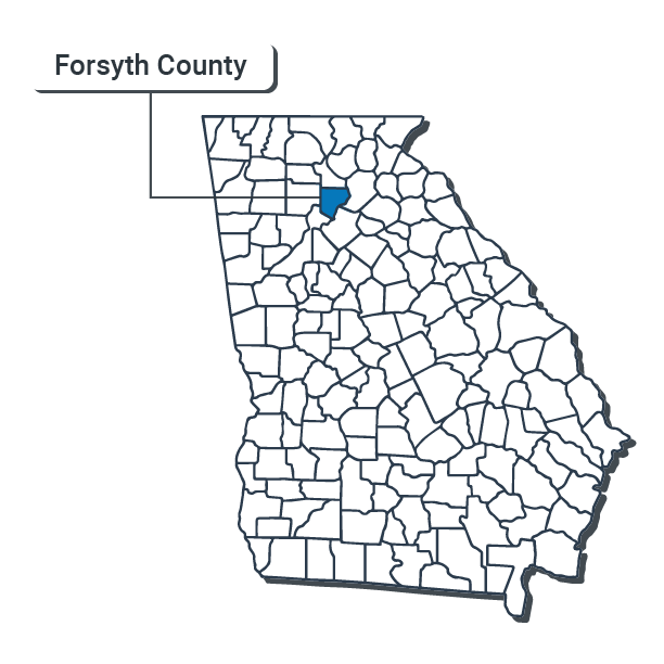 Forsyth County Map Illustration