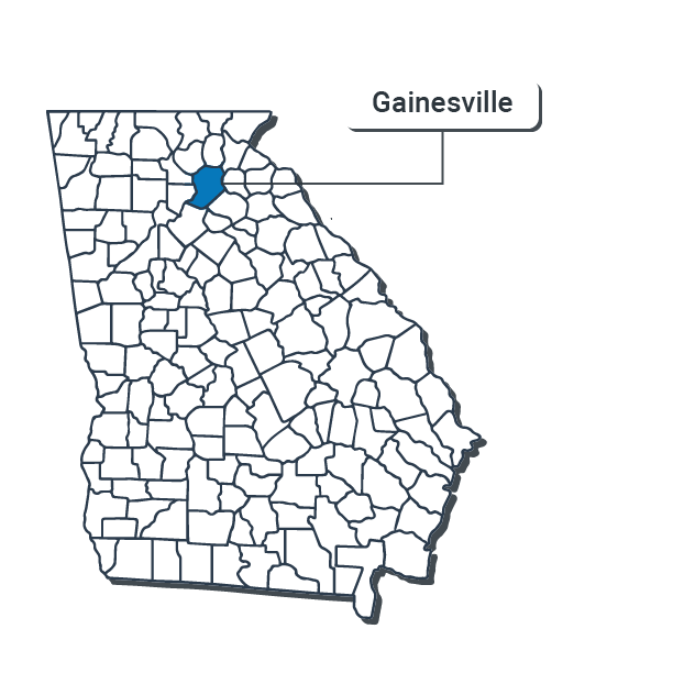 Gainesville Map Illustration