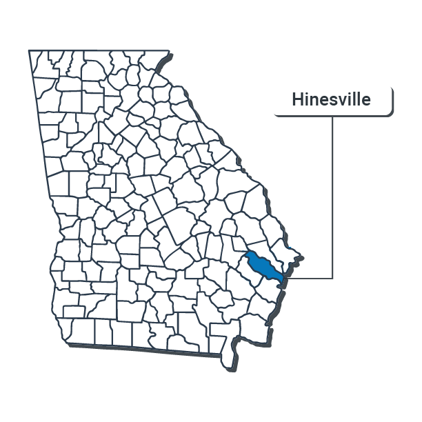 Hinesville Map Illustration