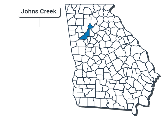 Johns Creek map illustration