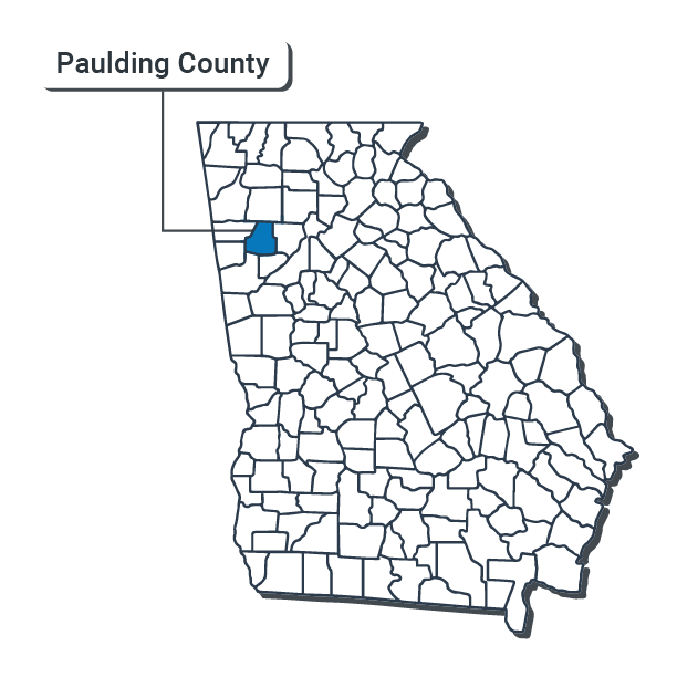 Paulding County Map Illustration