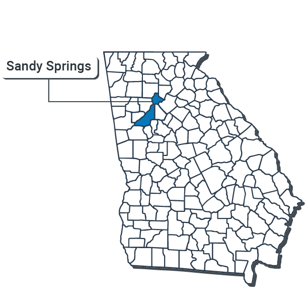 Sandy Springs Map Illustration