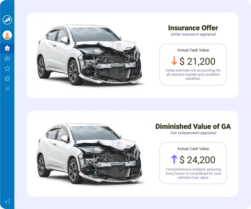 Total Loss Comparative Vehicle Appraisals - Insurance appraisal vs independent appraisal - banner – Diminished Value Georgia, Car Appraisals for Insurance Claims Total Loss Comparative Vehicle Appraisals - Insurance appraisal vs independent appraisal - banner