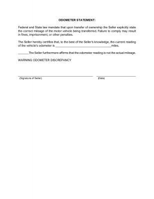 Vehicle Bill of Sale by Owner Sample Document_Page_2