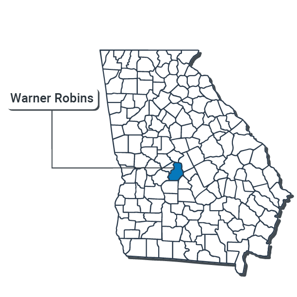 Warner Robins Map ILLUSTRATION