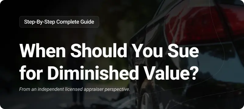 
When Should You Sue for Diminished Value After a Car Accident