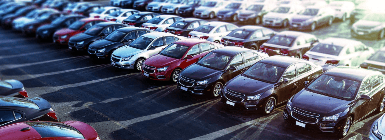 Used Car Lot Showing Vehicle Inventory and Depreciation in Georgia – Diminished Value of Georgia, Car Appraisals for Insurance Claims Rows of used cars on a dealer lot representing 2026 car depreciation trends affecting Georgia diminished value claims | Diminished Value of Georgia, Car Appraisals for Insurance Claims