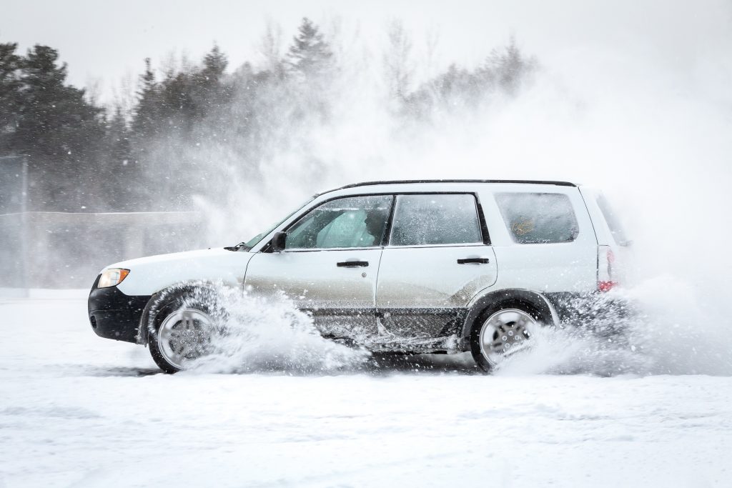 car in snow