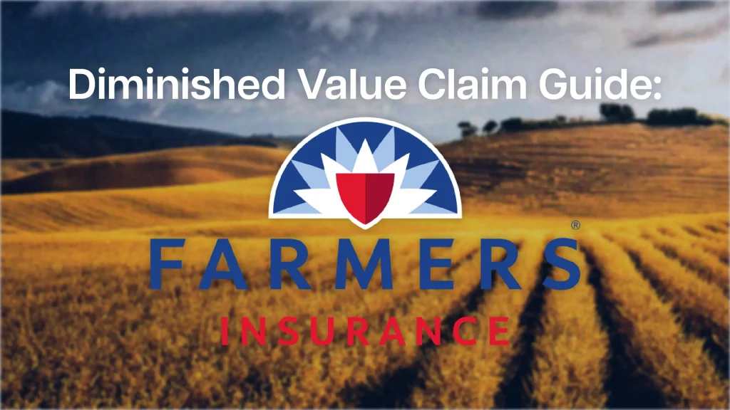 Farmers Insurance logo for diminished value claim tips and advice.