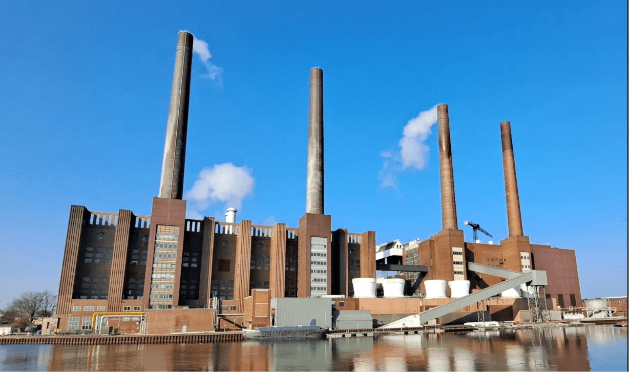 Volkswagen's Power Plant at Its Wolfsburg Headquarters in Germany – Diminished Value of Georgia, Car Appraisals for Insurance Claims Volkswagen power plant with four smokestacks at the company's Wolfsburg headquarters in Germany | Diminished Value of Georgia, Car Appraisals for Insurance Claims